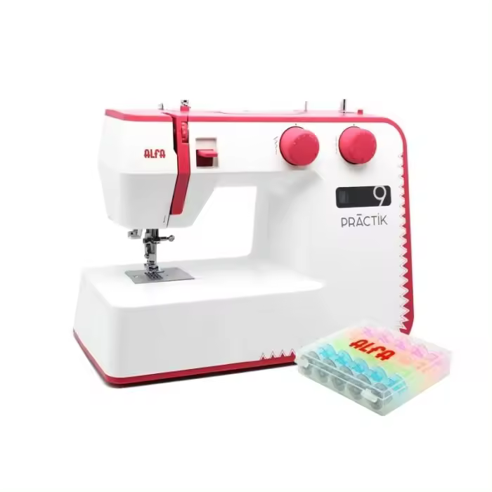 Máquina de Coser ALFA Practik 9 con 34 Puntadas y Ojal Automático - 1