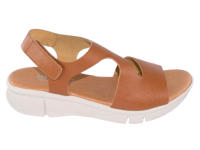 Sandalias de Cuero Mujer con Cuña Baja Color: Blanco y Marrón Tallas: Marca: Sevillas Modelo: - details 6