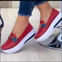 Zapatos De Mujer Casual Comodidad Fashion Redonda Antideslizante Tacón Medio Suela Gruesa Zapatos Deportivos Para Caminar Diario - details 4