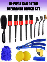 Kit De Limpieza Para Coche SEAMETAL 13/15 Piezas Con Cepillos De Limpieza Y Toallas Para Ventanas Y Rines Herramientas Para Eliminar Polvo Y Suciedad - details 0
