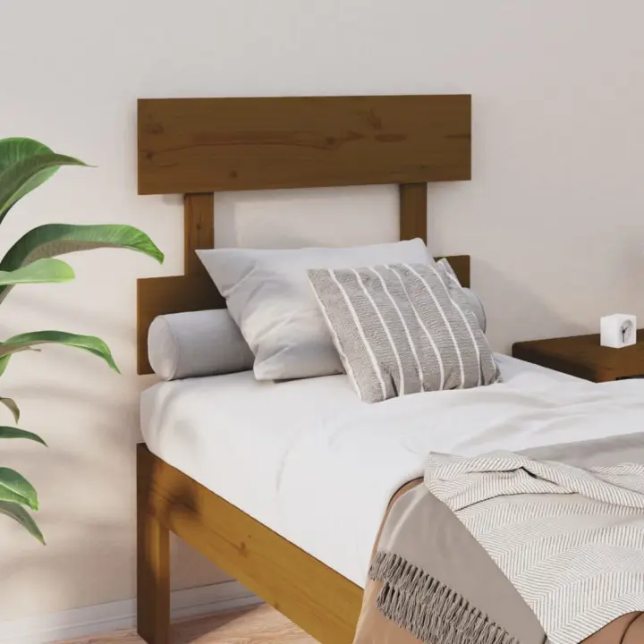 vidaXL Cabecero de cama madera maciza de pino marrón miel 78,5x3x81 cm - 1