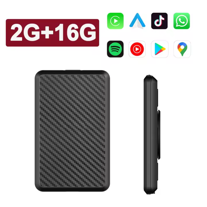 Mini Caja De Coche Android 14.0 4+64G Carplay & Android Auto Adaptador Wifi Inalámbrico Dongle USB Plug&Play Conexión Automática AI - 1
