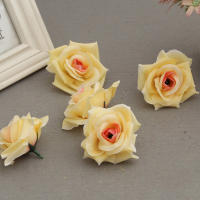 50 Pcs Cabezas De Rosas Artificiales De Seda Para DIY Arreglo De Flores Decoración De Boda Y Hogar Suministros De Manualidades - details 3