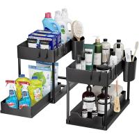 Organizador De Cocina Para Bajo El Grifo 2 Niveles Estante Para Detergentes Y Champús Armario De Especias Rack De Baño Para Cosméticos Y Alimentos - details 0