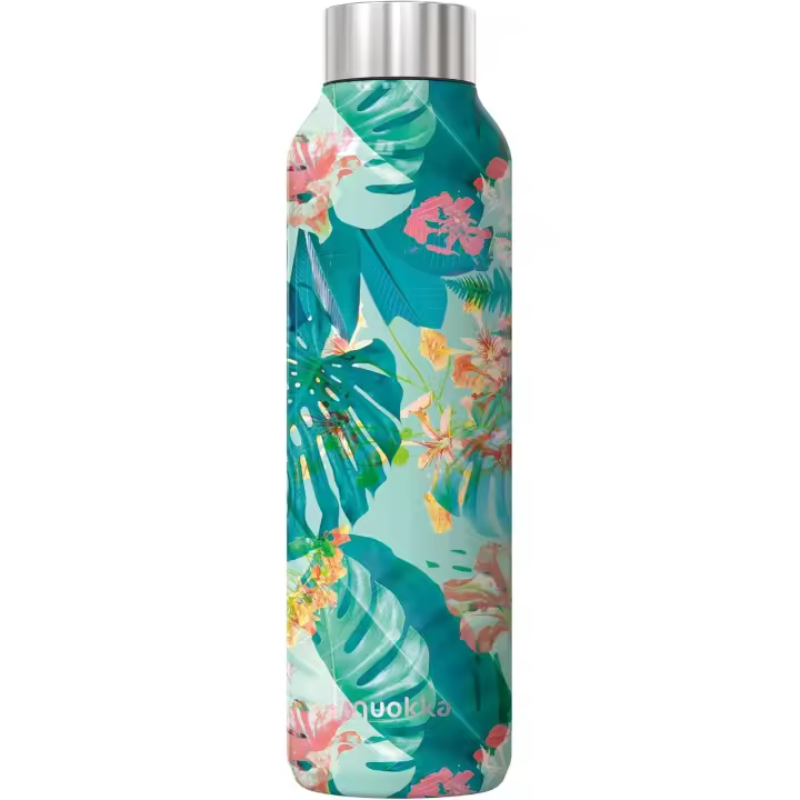 Botella térmica Quokka, Solid Tropical 630ml, mantiene frío y calor, para todo tipo de bebidas, niños y adultos, acero inoxidable - 1