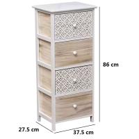 TENDANCE - Mueble Sinfonier Cajonera Madera Mdf y Paulownia Blanco colornaturalyblancograbado decoración - details 1