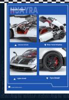 Modelo De Coche Pagani Huayra a Escala 1:24 Con Acción De Retroceso Retro Para Regalo Perfecto Para Enthusiasts De Carreras Y Coleccionables De Exposición - details 16