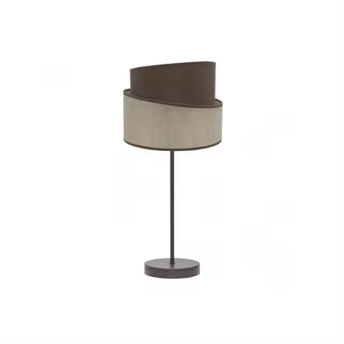 FABRILAMP Lámpara de Mesa Sobremesa Hara 1xe14 Marron/marron 45x18x18 Cm - Diseño Elegante - 1