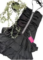 VESTIDO NEGRO CON VOLANTES MARCA GENERICA - details 3