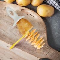 Cortador De Papas En Espiral VKTECH Manual Para BBQ Skewers Tornillo Slicer De Verduras Herramienta Para Cocina Acero Inoxidable Eco-amigable - details 4