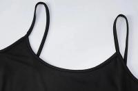 Vestido Largo Bodycon Negro Dulzura Para Mujer Verano 2025 Fiesta Club Noche Callejera Playa Basic High Street Sin Mangas Cuello Cuadrado Sin Decoración Polyester Spandex - details 41