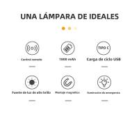Lámpara Nocturna LED Magnética Recargable Con Control Remoto Y Toque Luz De Lectura Para Armario Soporte De Pared - details 1
