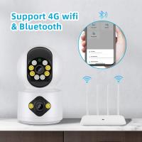 Cámara de vigilancia de seguridad interior para el hogar, Monitor de mascotas para bebés, seguimiento automático, domo inalámbrico, PTZ, IP, P2P, ICsee, 4MP, 2K, WIFI - details 10