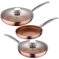 Set de 3 sartenes San Ignacio Optimum Copper 20/24/28cm (2 con tapa) - Aluminio prensado antiadherente - Apto para inducción - details 0