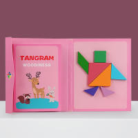 Rompecabezas Magnético 3D De Formas Geométricas Tablero Tangram Juguete Educativo Para Niños Montessori Madera Sin Químicos Peligrosos - details 10