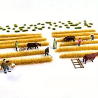 4 Rayas De Césped Artificial Paja Falso Para Patios Césped Estático Para Manualidades Decoración De Escenas Miniatura - details 5
