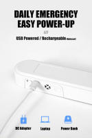 Lámpara De Mesa Magnética Colgante 48cm LED Con Luz De Lectura Y Espejo Luz Nocturna Dimmer USB Recargable Para Cabecera - details 9