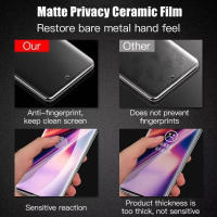 NNBILI 3Pcs Protector De Pantalla De Privacidad Cerámico Mate Para Samsung Galaxy S21 S22 S23 S24 Ultra Note 20 10 S9 S10 Anti-Spy Film Anti-Huellas Anti-Arrugas - details 3