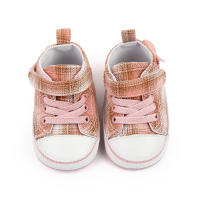 Zapatillas De Lona Para Bebé Primera Caminata Suave Algodón Moda Casual Zapatillas De Pre-walking Para Niños Y Niñas 0-6-12 Meses Azul/Negro/Rosa - details 14