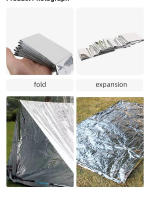 Manta De Sobrevivencia Para Camping Pequeña Portátil Y Al Aire Libre Manta De Aislamiento Con Protección Solar De Aluminio - details 12