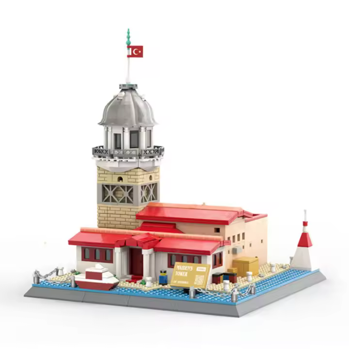 Bloques De Construcción WG5229 Torre De La Mujer Famosa De Türkiye Modelo De Calle Juguete De Artesanía Para Niños Y Niñas Decoración De Cumpleaños Y Regalos - 1