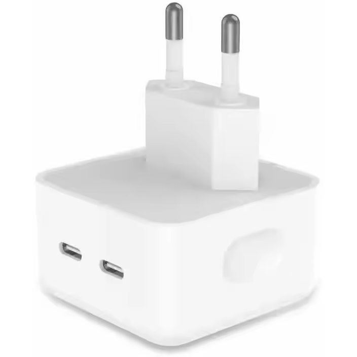 Cargador Rápido 35W Doble Puerto Tipo C, Adaptador de Corriente Doble Puerto Tipo C Carga Rápida 35W QC3.0 PD3.0 Compatible con iPhone 12/13/11/XR/XS/X/8,Pad, Pro/Air, Galaxy - 1