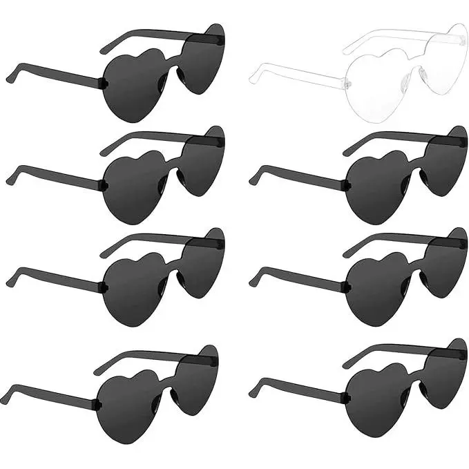 Gafas de fiesta, 8 unidades, colores mágicos, retro, gafas de sol, gafas de sol divertidas, gafas de sol, gafas de sol para fiesta de cumpleaños, accesorios de fotos para adultos y niños - 1