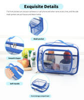 Bolsa de almuerzo transparente de gran capacidad, bolso portátil de PVC, bolsa de almacenamiento sencilla para cosméticos y artículos de tocador, bolsa de almuerzo - details 9