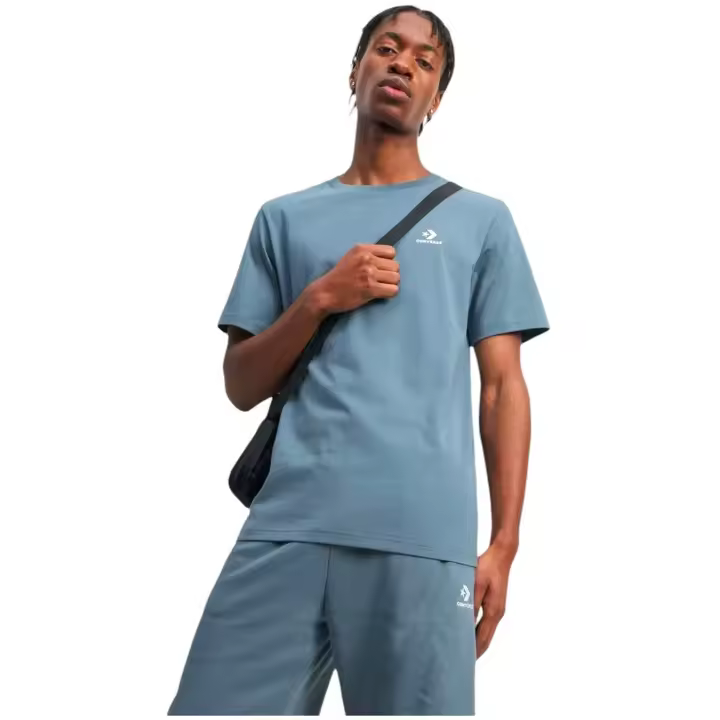 Camiseta marca Converse modelo 10023876-A40 para unisex en color azul - 1