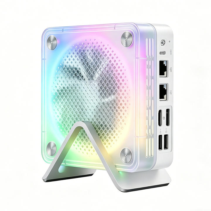 FIREBAT MN56 Mini PC, AMD Ryzen7 H255 , DDR5 16GB RAM, 512GB SSD, Windows 11, WiFi6, Bluetooth 5.2, HDMI Type-C, Transparent Desktop Mini Computer for Gaming Office,Computadora de Escritorio para, Envío Local