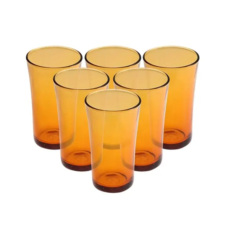 STARLEY-Set 6 Vasos Altos Duralex 28cl Amber LYS - 1