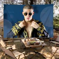 Bandera Colgante De Polyester Con Patrón Creativo De Bad Bunny Bandera Impresa Para Manualidades Y Decoración Del Hogar Tamaño Variado - details 10