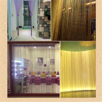 Cortina De Puerta Con Glitter Y Borlas Plata Brillante Para Decoración De Habitaciones Y Ventanas Técnica Tejida Moderna - details 9