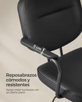 Silla Ergonómica de Escritorio con Reposabrazos Individuales - Silla Giratoria de Oficina con Inclinación y Altura Ajustable, Ideal para Dormitorio u Oficina - details 33
