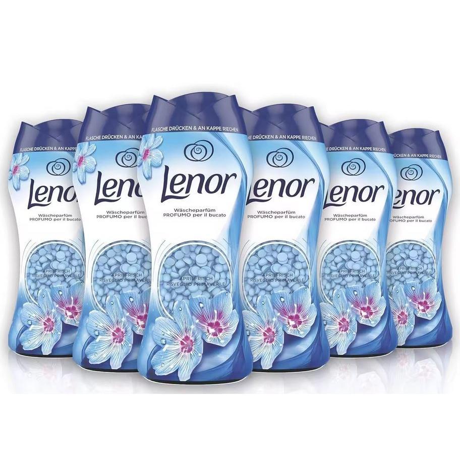 PACK de 6 -  Lenor Perfumador para ropa con perlas perfumadas para lavadora, despertar primavera abril (6 x 210g)