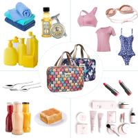 Neceser grande para maquillaje, neceser de viaje, neceser portáril E impermeable, estuche de baño para Mujeres y niños (Oso de color) - details 4