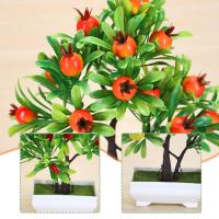 Planta Artificial De Bonsái De Frutas Con Naranja Manzana Limón Decoración Para El Hogar Y Sala De Estar Arbolado Falso De Tamaño Pequeño - details 16