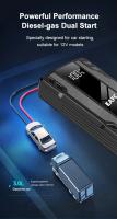Arrancador de batería de coche de 1000 A, cargador de batería de 12 000 mAh, potenciador de batería de emergencia con iluminación LED, dispositivo de arranque para coches de 12 V - details 1
