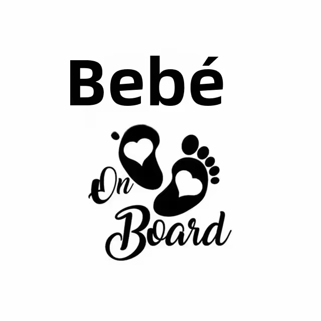 Pegatina De Coche Con Huellas De Bebé Vinilo 3D PVC Decoración Creativa Para Auto Accesorios De Estilo Automotriz - 1