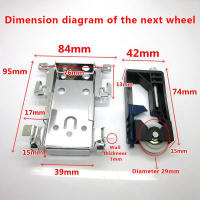 Kit De Ruedas Para Puerta Deslizante De Armario Top/Bottom Side-mounted Hanging Sliding Pulley Open Wheel Para Armario - details 10