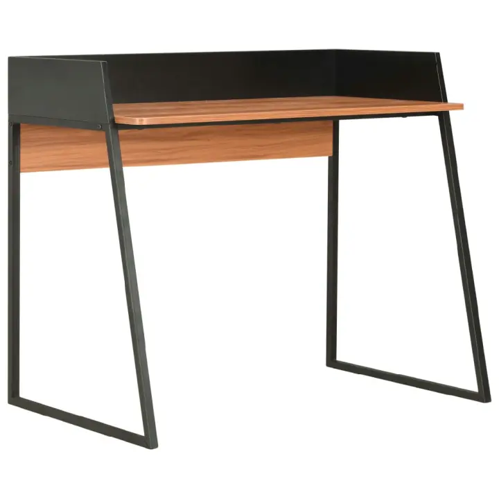 vidaXL ESCRITORIO NEGRO Y MARRÓN 90X60X88 CM - 1