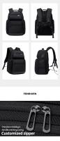 Mochila Multifuncional Para Hombre Fenruien 43L Capacidad Grande Con Cargador USB Impermeable Y Portátil Para Viajes - details 11