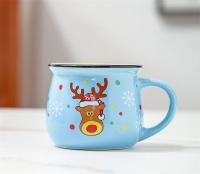 Taza De Cerámica De 350ML Para Regalo De Navidad Con Diseño De Santa Y Ciervo Taza De Café Para Oficina Y Hogar Taza De Leche Taza De Té - details 6