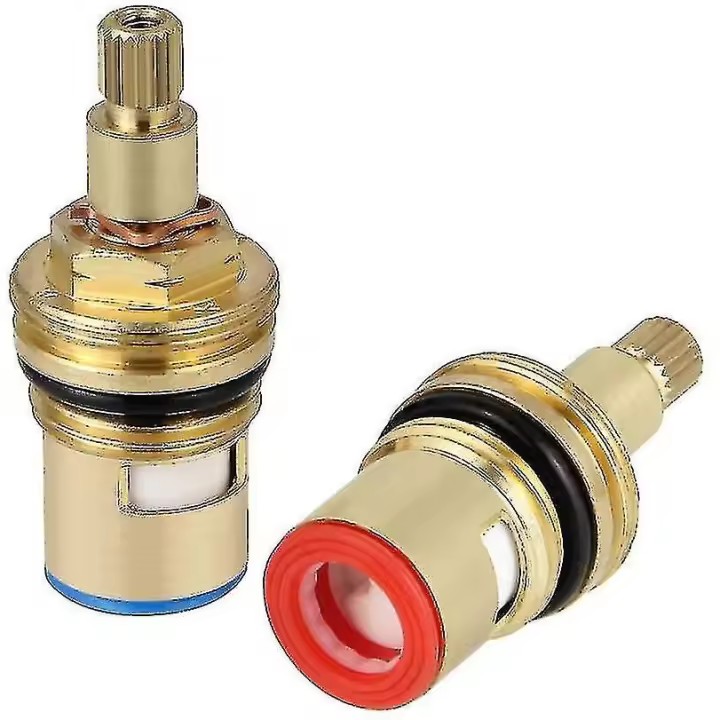 2 Unidades de Disco de Cerámica, cartuchos de Cerámica, reemplazo universal para Grifo de Laton 20 muesca x 53mm reemplazo para Cocina, Baño - 1