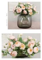 Vasos De Rosas Multicolor Para Decoración Del Hogar Flores Artificiales De Girasol Falsas En Plástico Para Boda Accesorios De Casa Baratas - details 5
