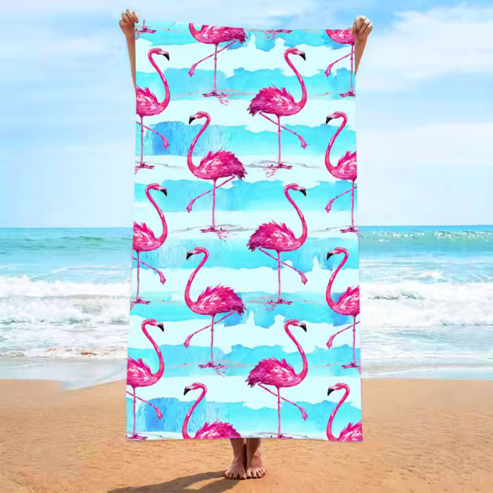 Toalla de playa de microfibra con estampado de varios tamanos y absorbente para surf. - 1