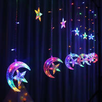 Curtain Garland LED De Estrella Y Luna Para Decoración De Eid Mubarak Y Ramadan 2025 Luz De Cadena Para Eventos Musulmanes Y Fiesta En Casa - details 21