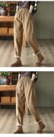 Amax LuluE Pantalones De Peluche De Lujo Para Mujer Invierno 2024 Moda Casual Vintage Gruesos Harajuku Harem Pantalones Talla Media Con Bolsillos Y Cuff - details 10
