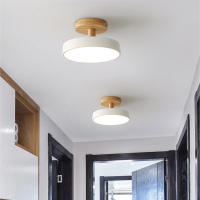 Lámpara De Techo LED En Madera Creativa Para Dormitorio Sala De Estar Pasillo Restaurante Iluminación Decorativa AC220V Instalación Fija - details 6