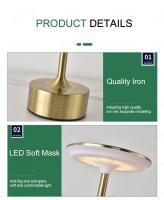 Lámpara De Escritorio LED Moderna Con Carga USB Luz Nocturna Decorativa Para Oficina Y Habitación Toque Simple Y Fácil - details 9